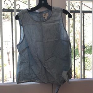 Light denim sleeveless top